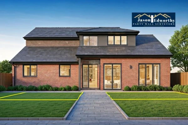 Home extension focusing on boundary line Hackney